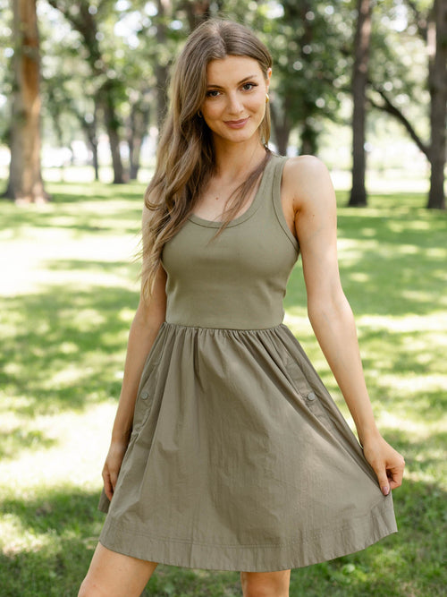 contrast knit mini dress