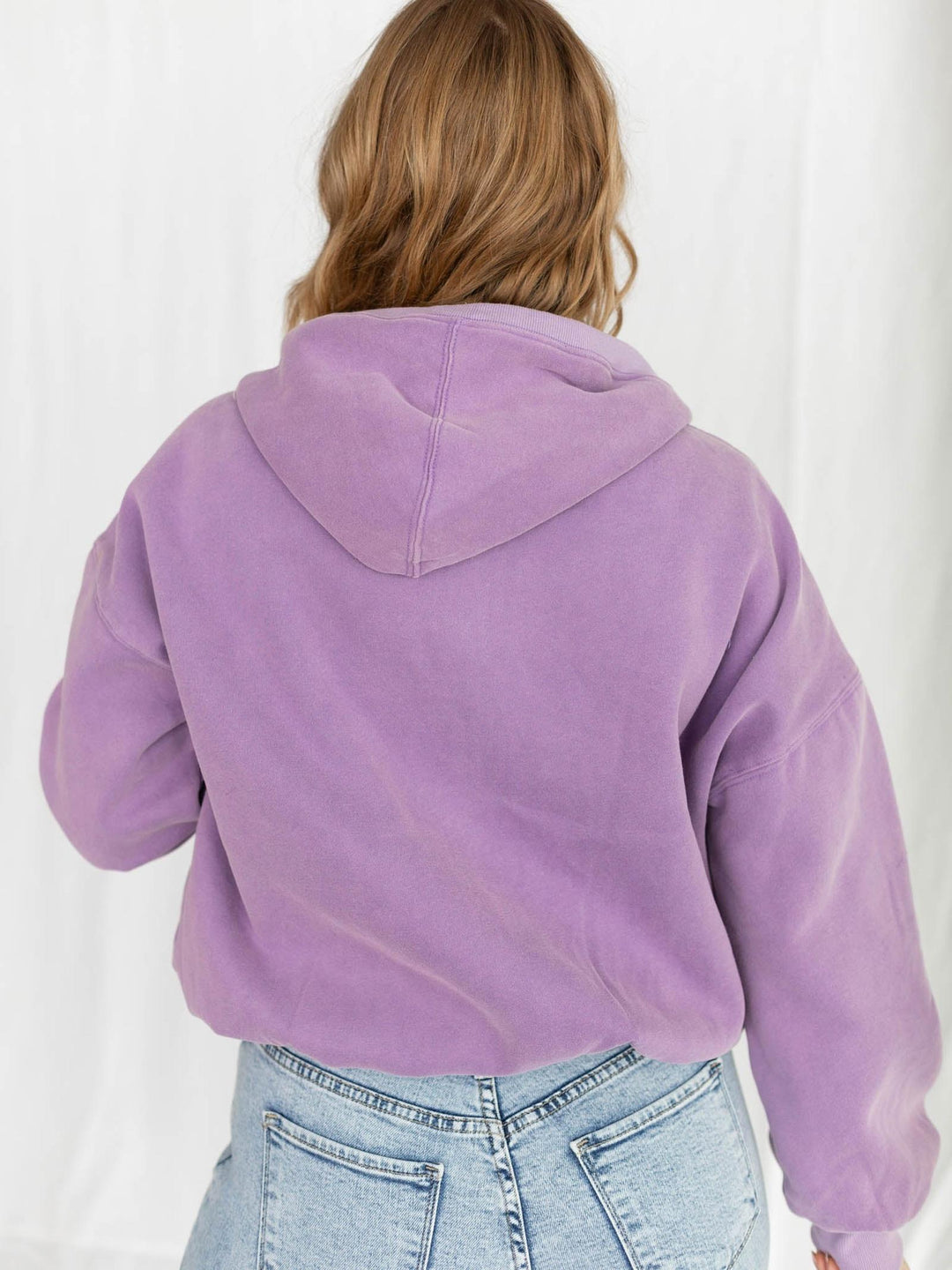 vintage washed half zip hoody