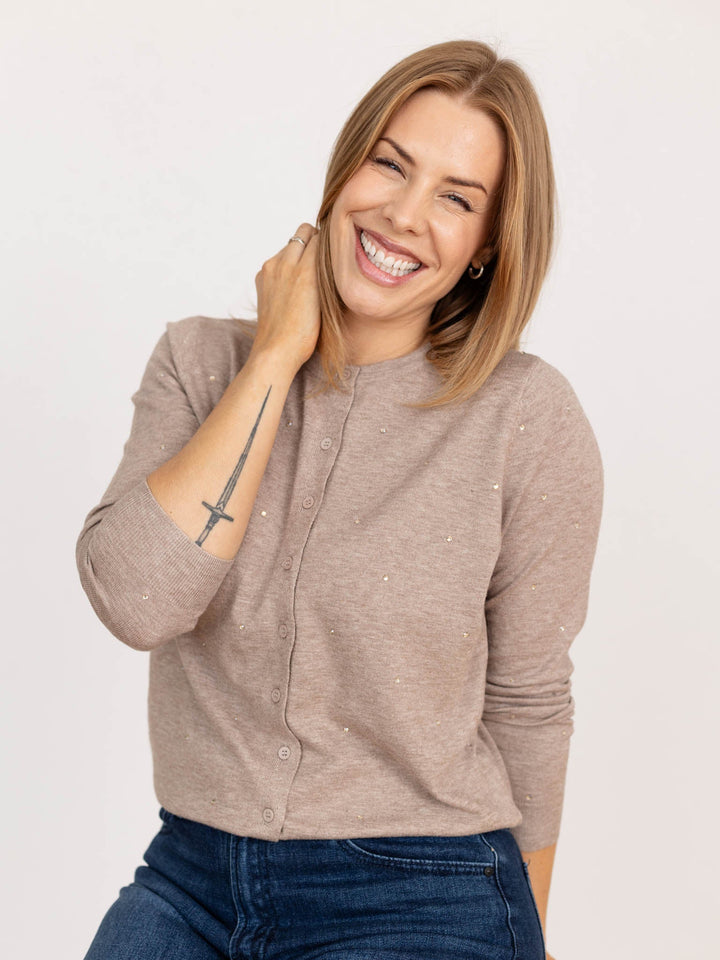 rhinestone sweater cardigan