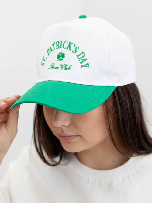 green and white st. patricks day hat