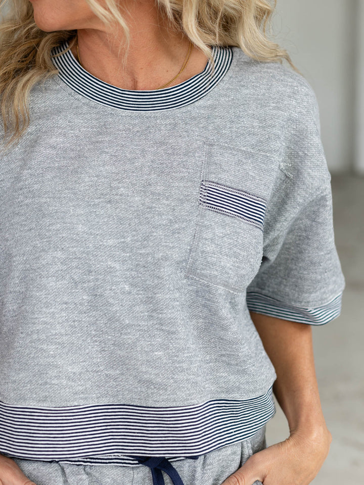 grey boxy top