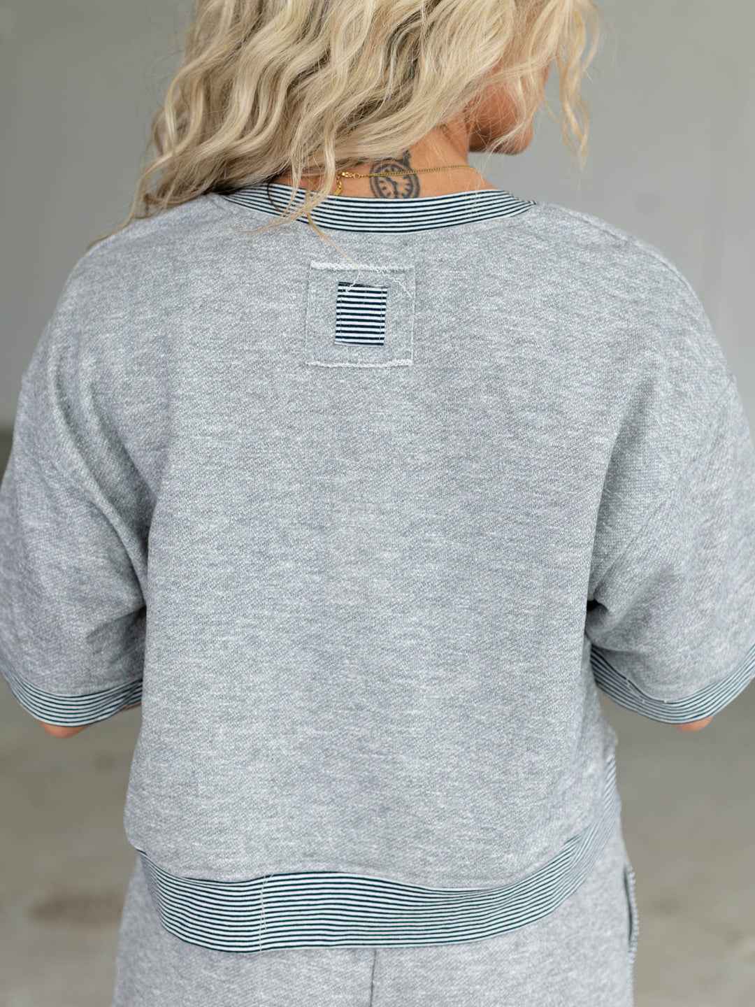 grey boxy top