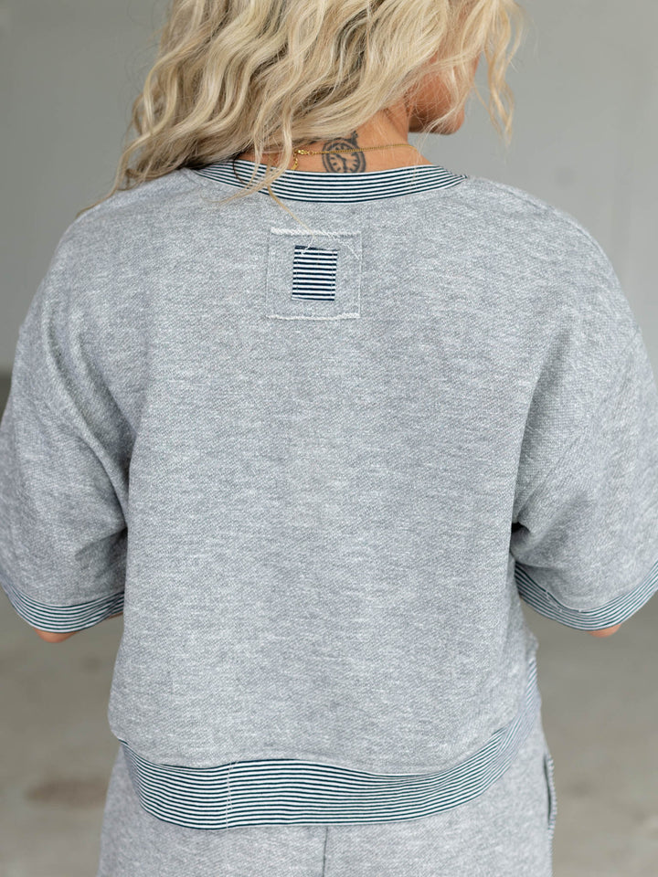 grey boxy top