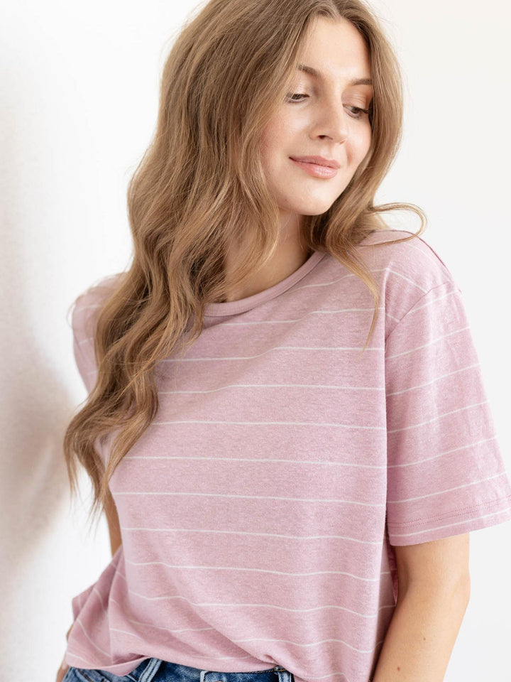 linen blend tee shirt