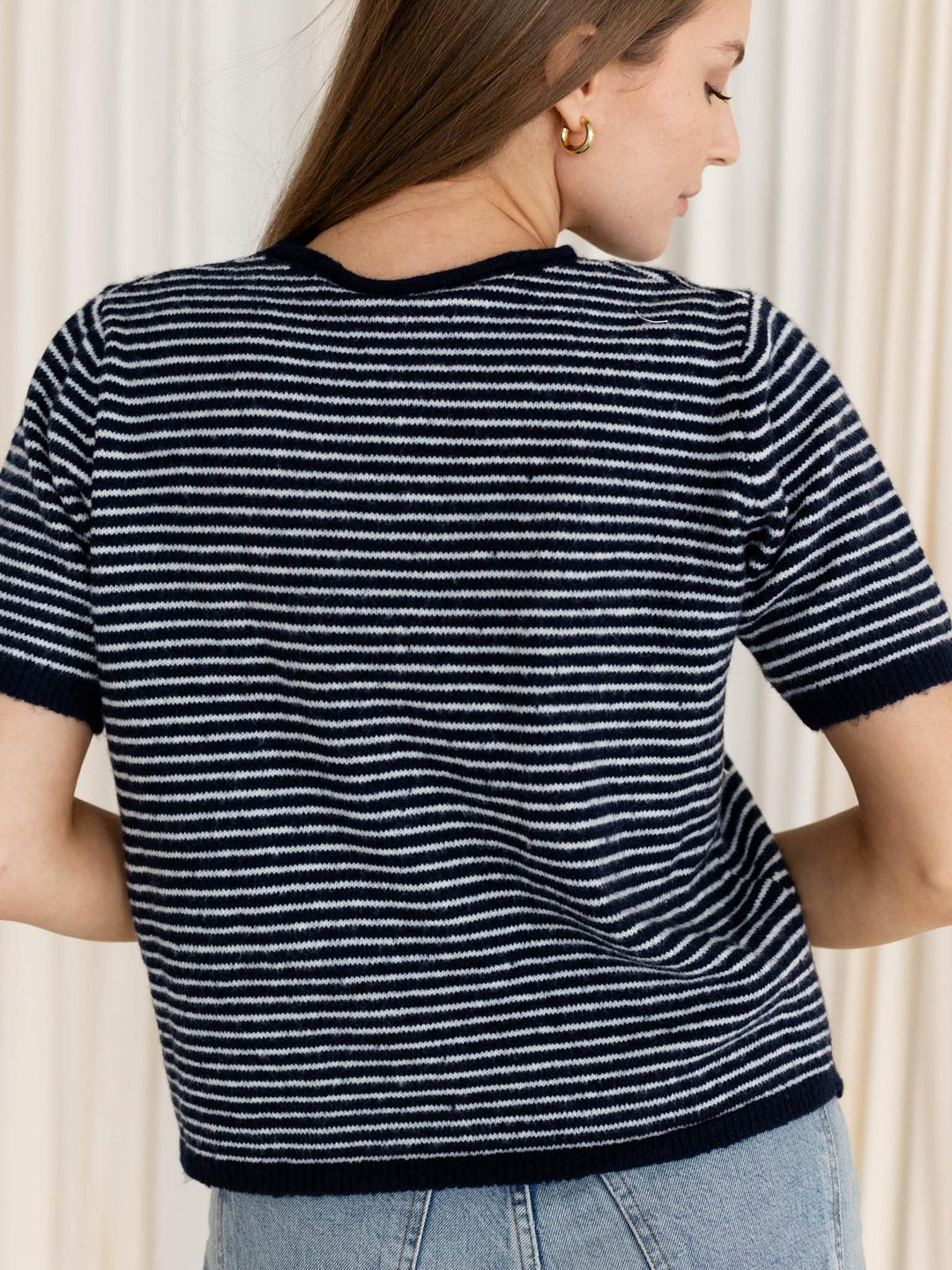 striped boxy cardigan