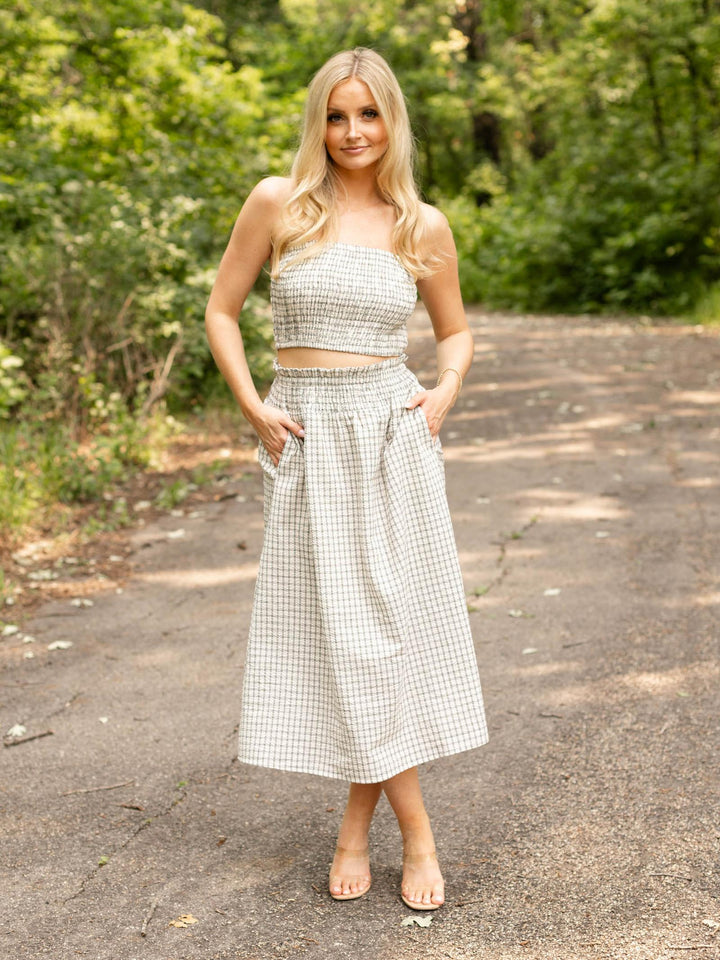 Stripe Strapless Tube Top