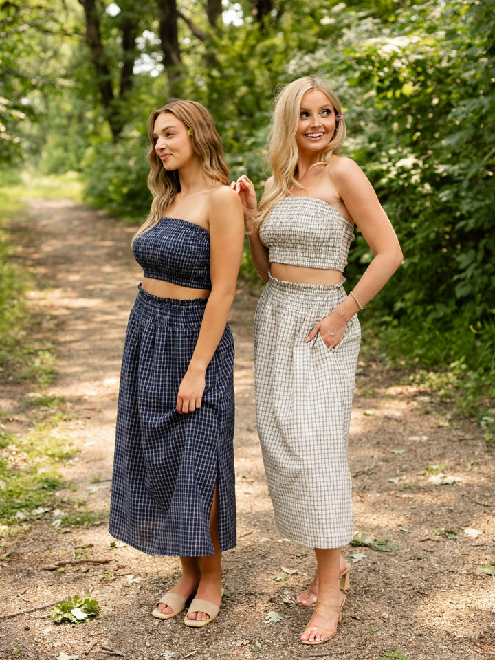 Stripe Strapless Tube Top