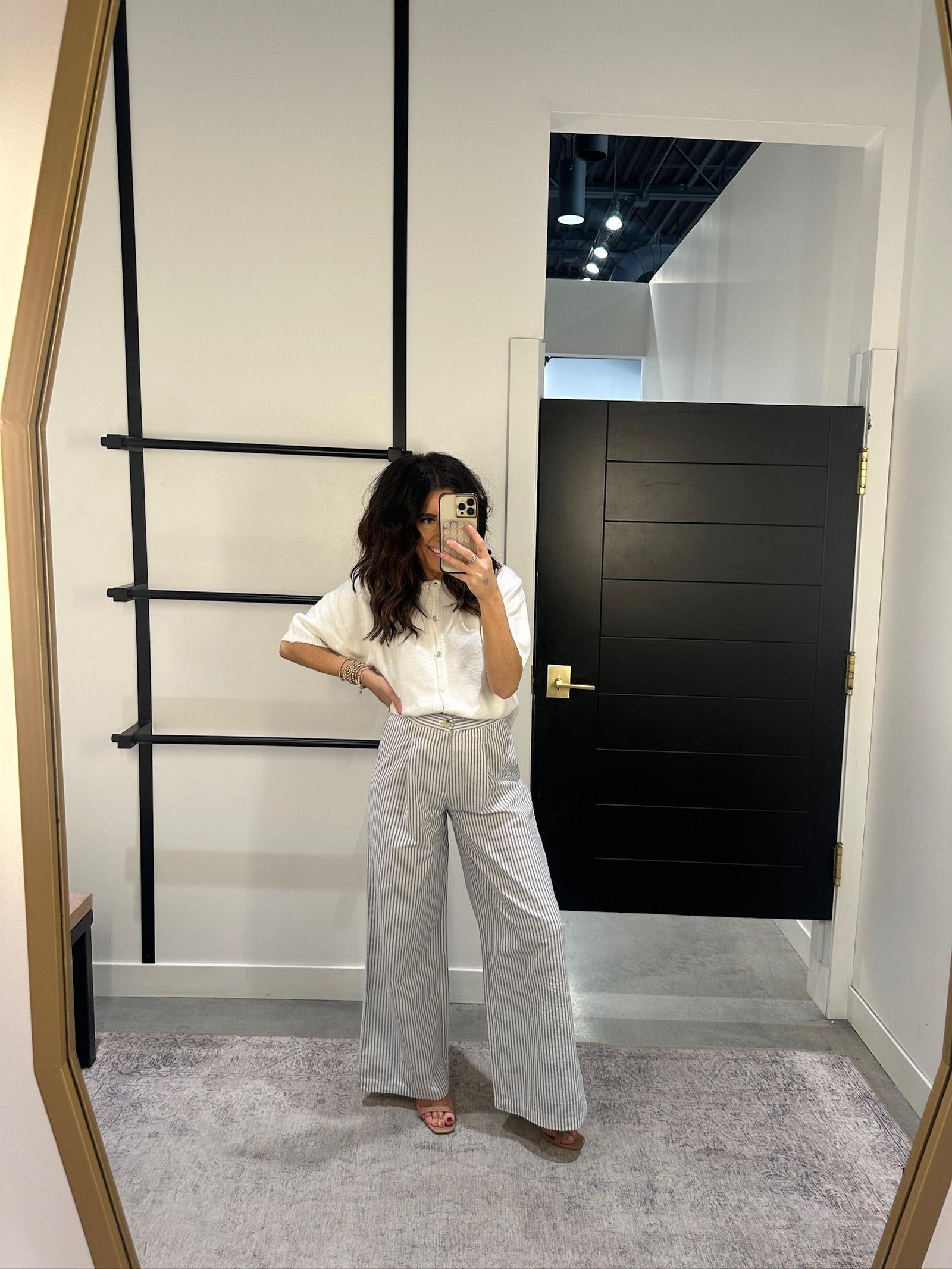 レディースウェア WS DOBBY SUCKER CROPPED PANTS Stripe Woven Cropped Pant – Leela and Lavender