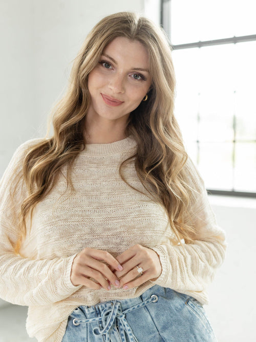 cream lightweight sweater