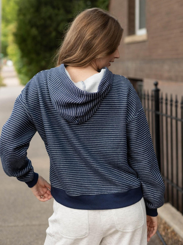 Striped French Terry Hoodie