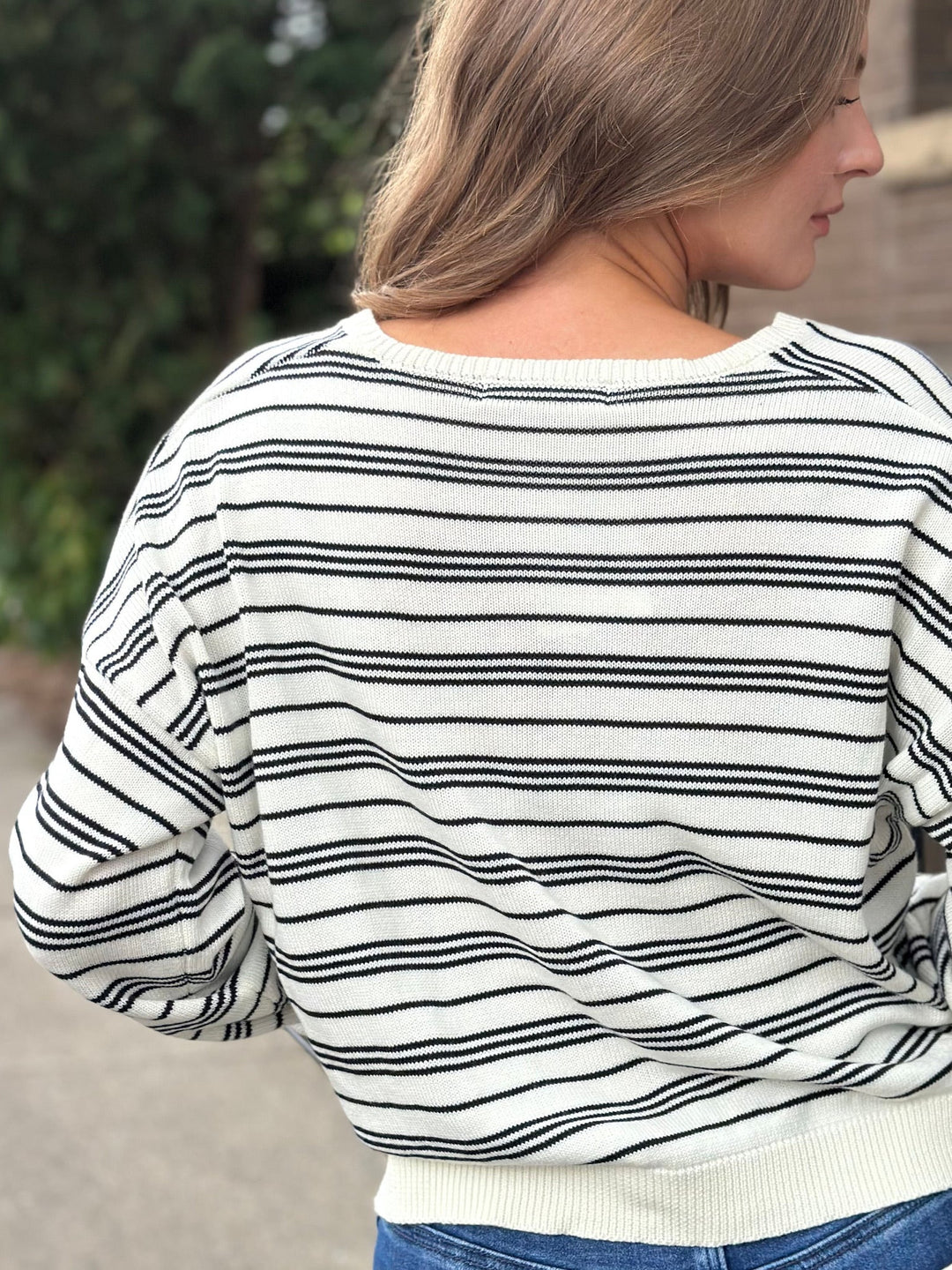 Striped Henley Sweater