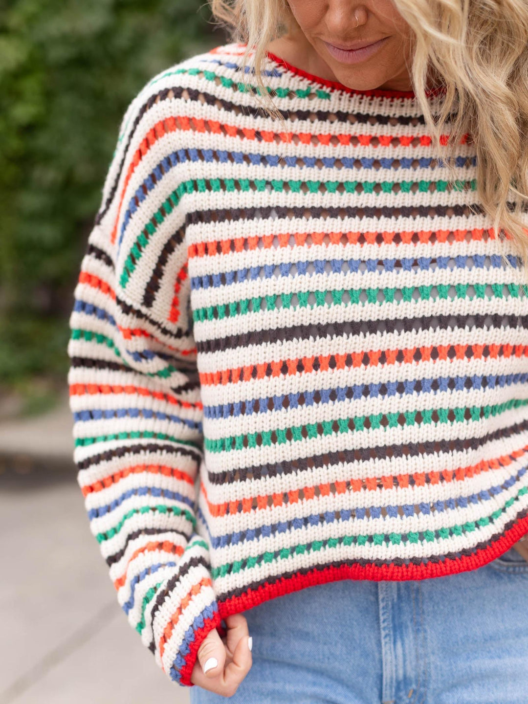 Striped Knit Sweater