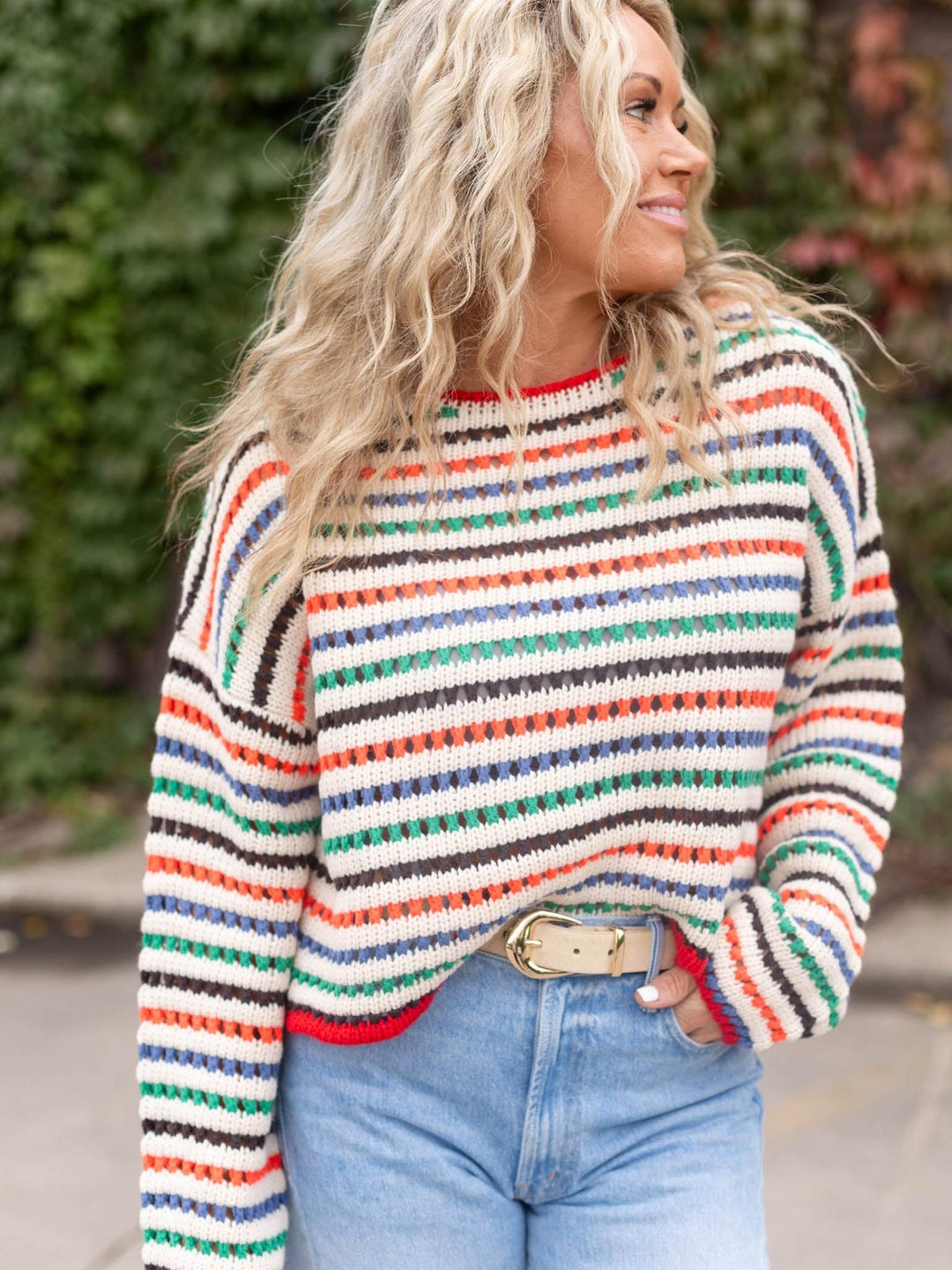 Striped Knit Sweater