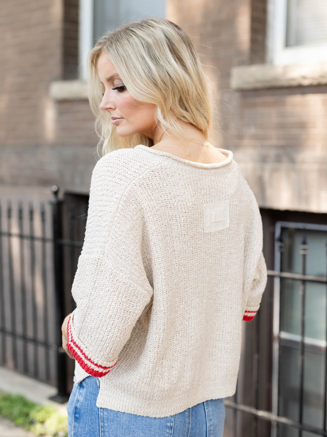 slouchy striped top