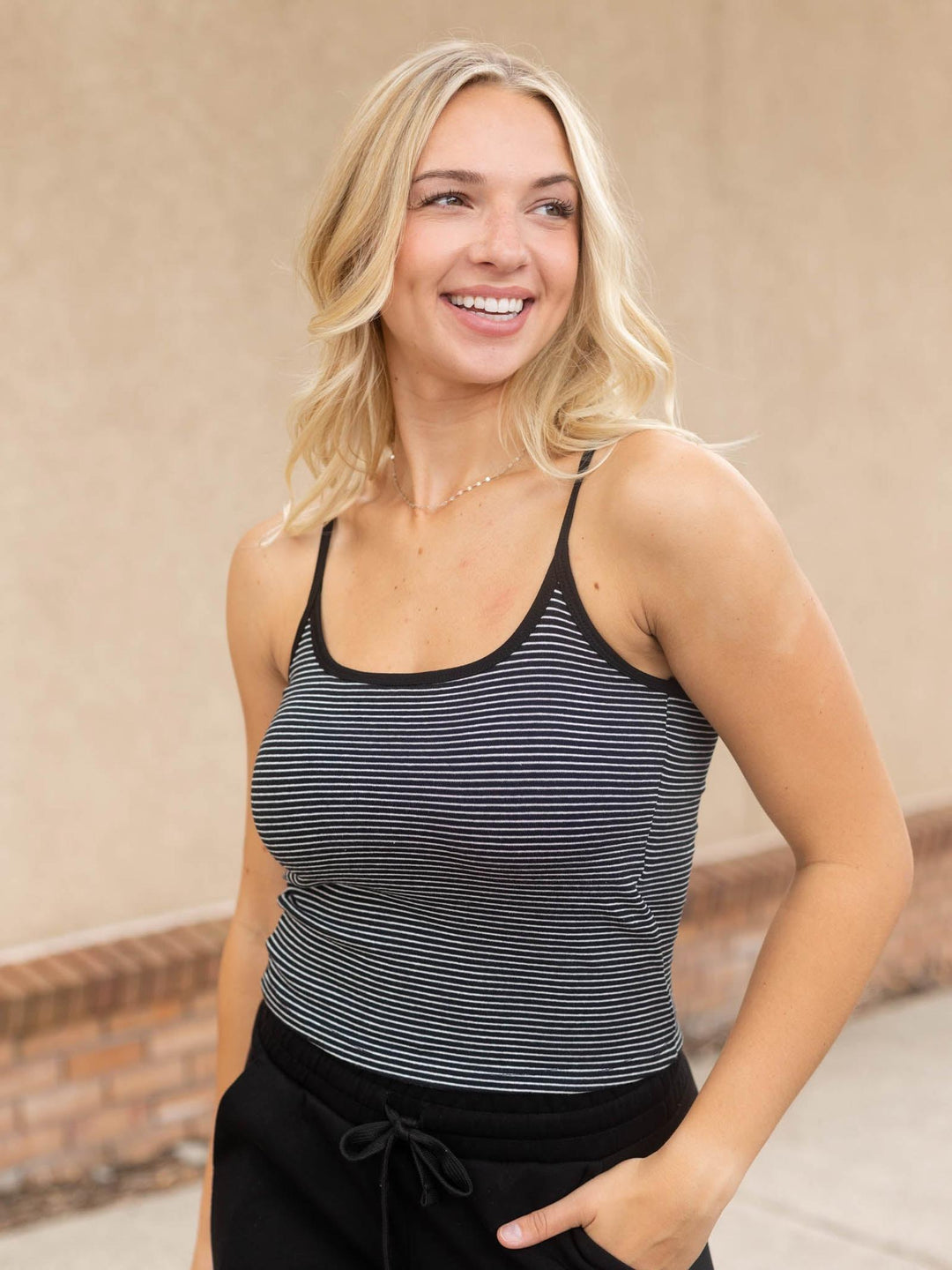 Striped Padded Bra Top