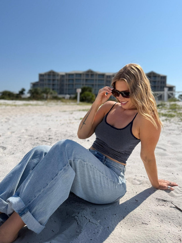 Striped Padded Bra Top