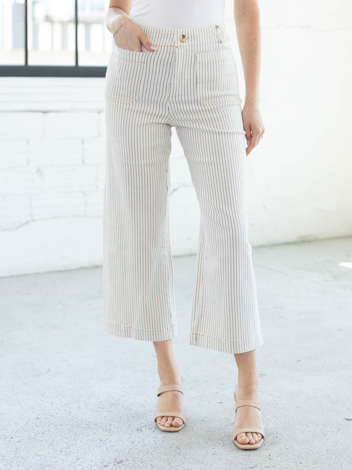 Striped Straight Leg Pants