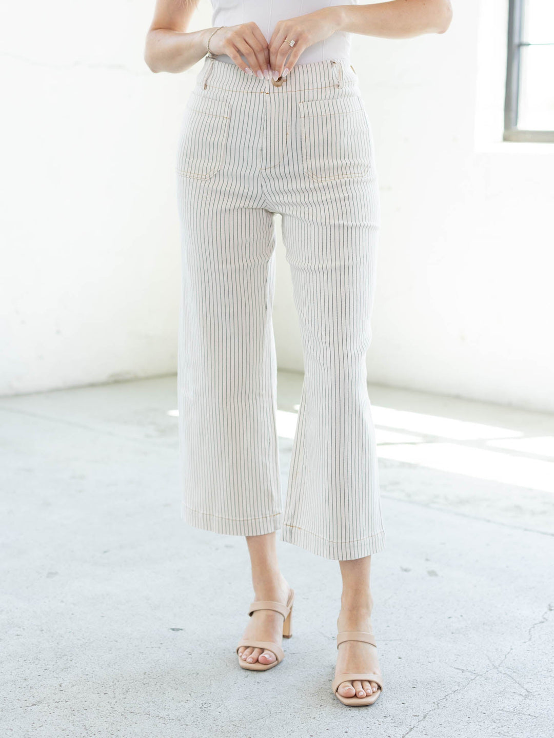 Striped Straight Leg Pants
