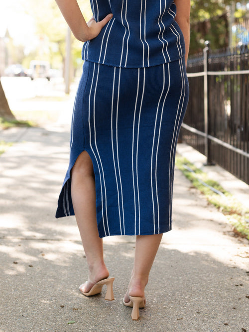 Striped Sweater Skirt
