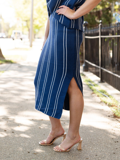 Striped Sweater Skirt