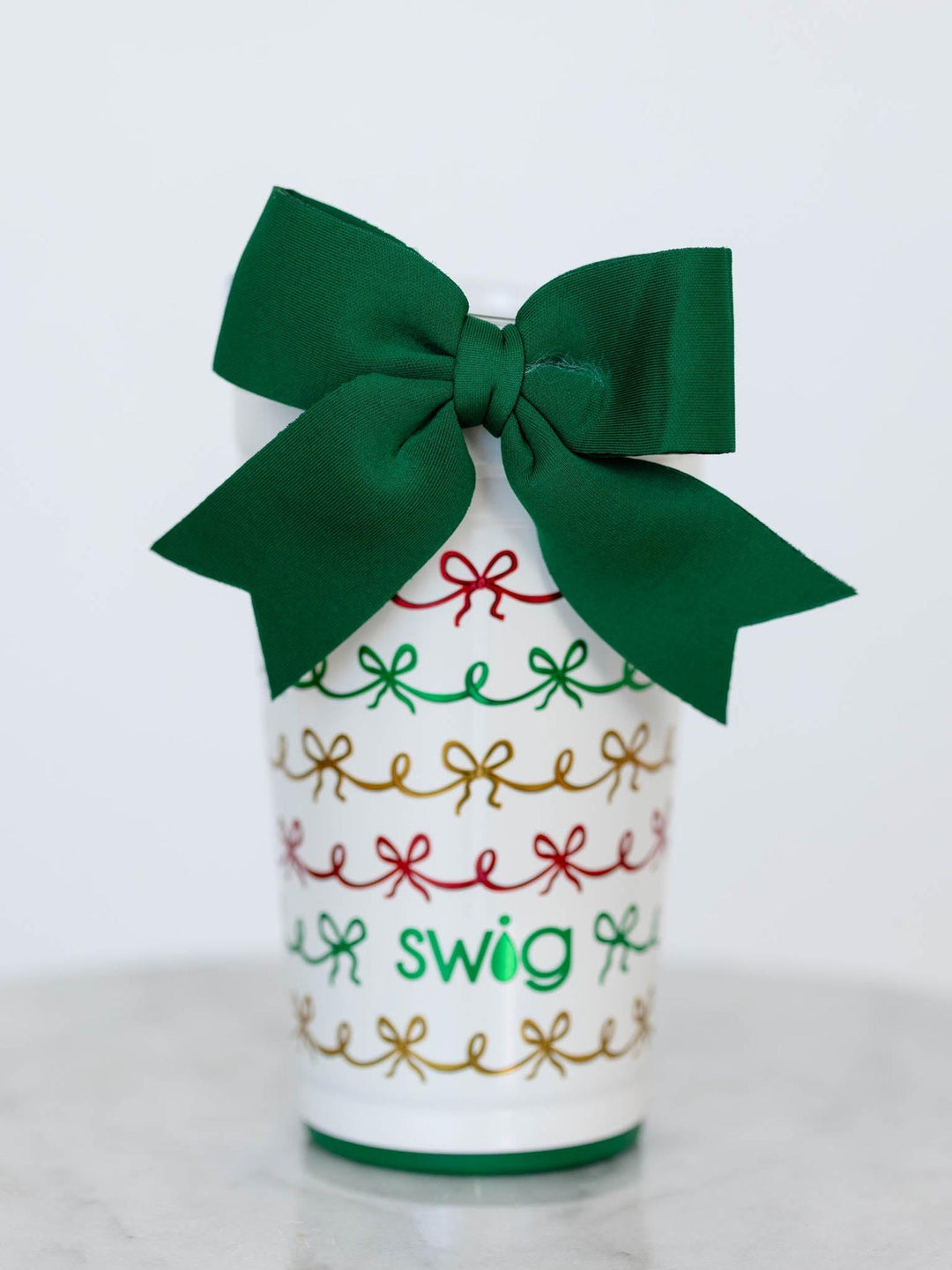 christmas bow tumbler