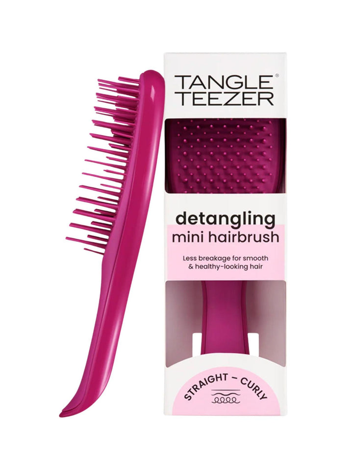 dark pink mini detangling brush