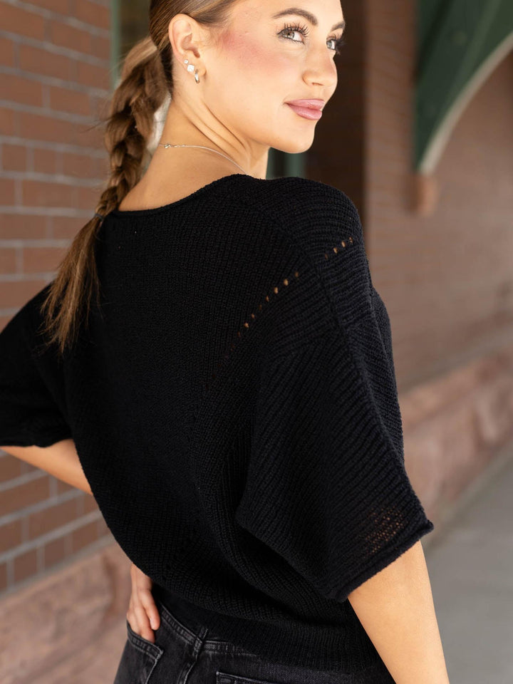 textured knit dolman sweater
