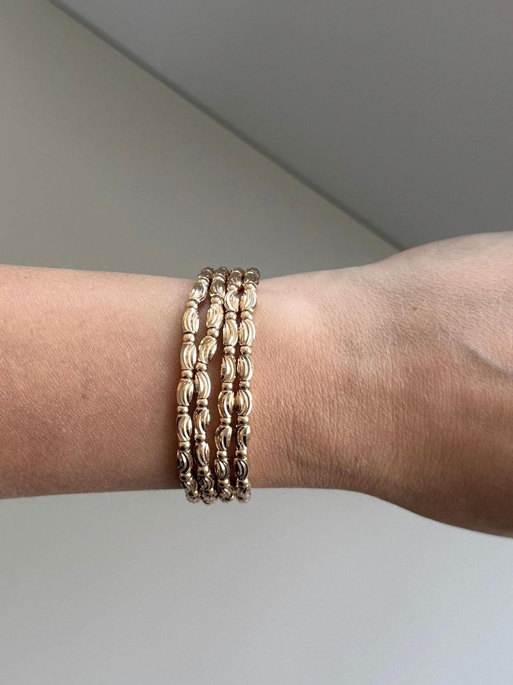 gold textured bracelet