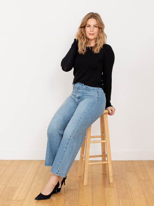 Lightweight black knit sweater