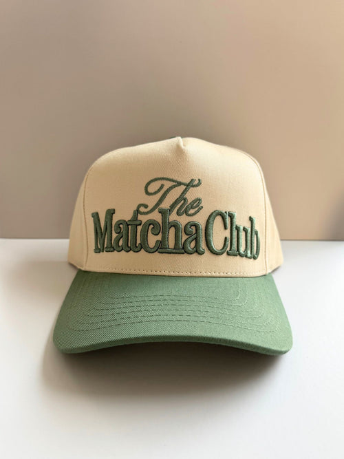 the matcha club trucker hat