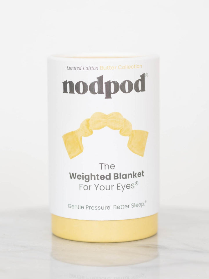 yellow weighted sleep mask