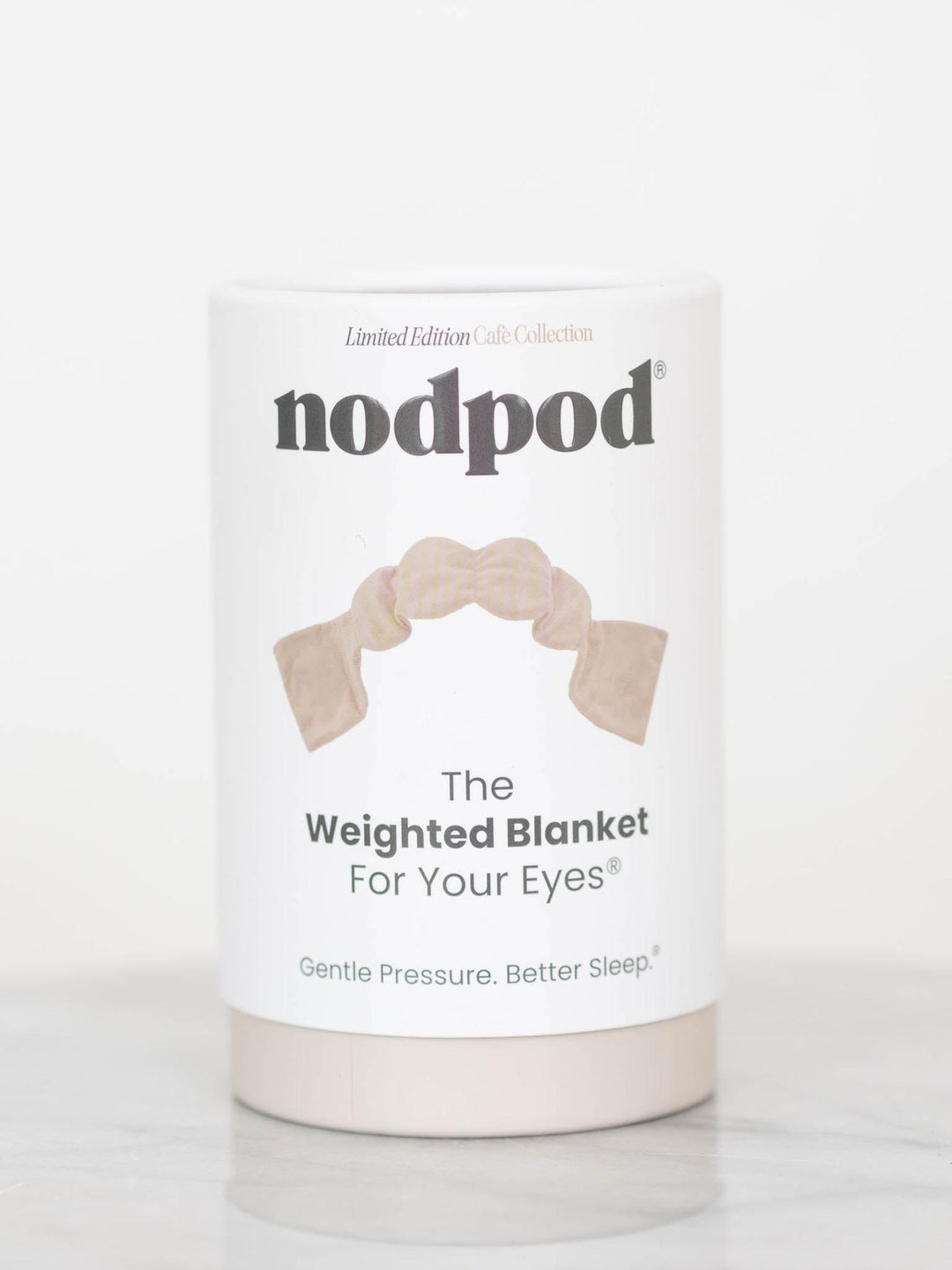 cream weighted sleep mask