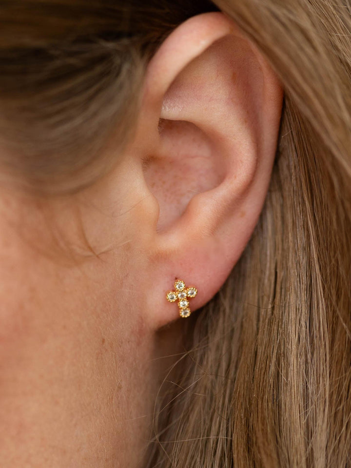 THEIA Antique Petite Cross Studs
