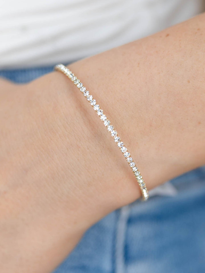 THEIA Clear CZ 1 Row Bangle