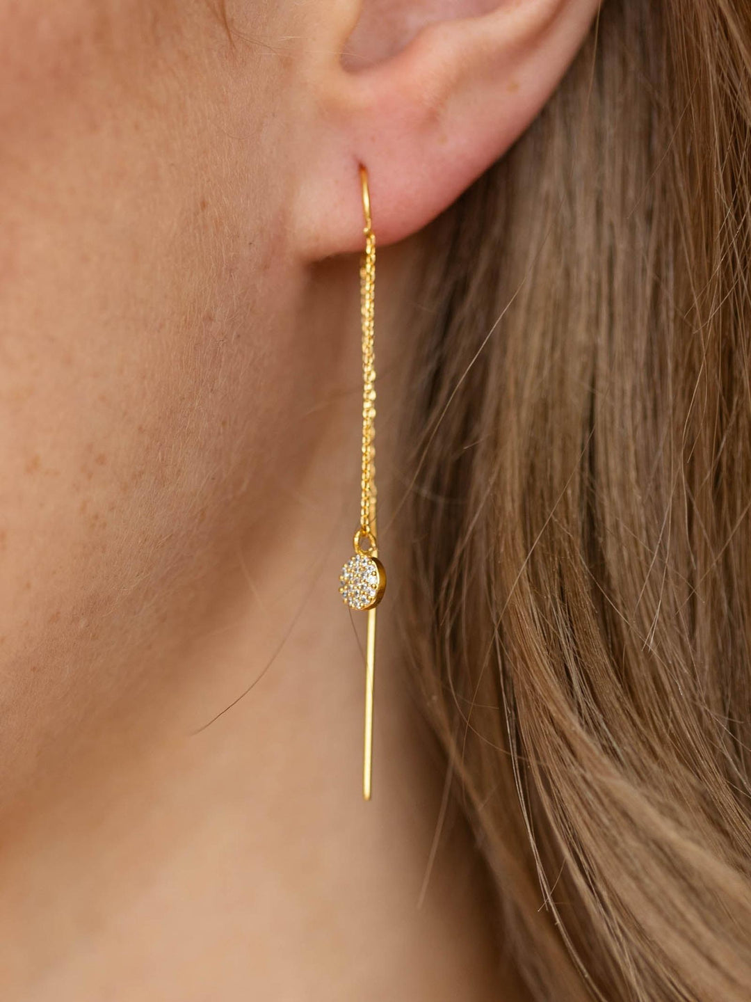 THEIA Mia Disc Threader Earring