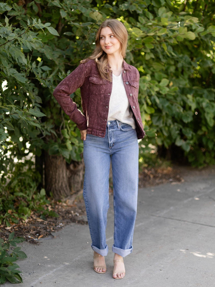 maroon jacket