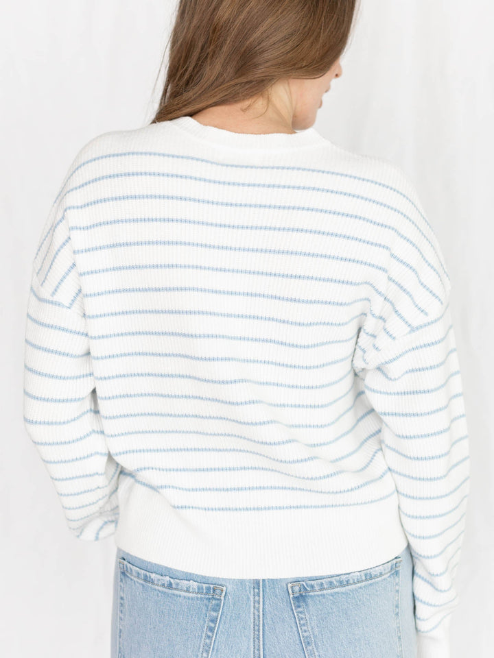 white striped sweater