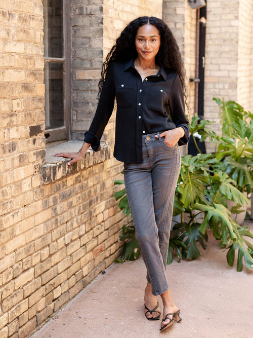 solid black super soft shirt