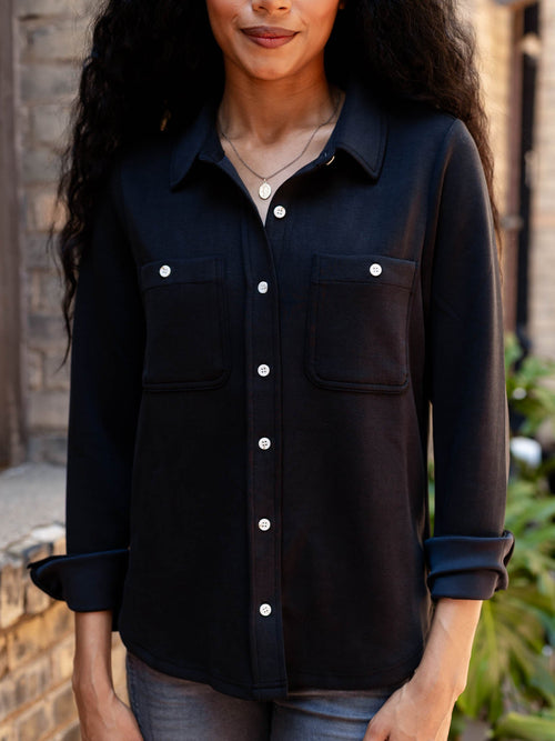solid black super soft shirt