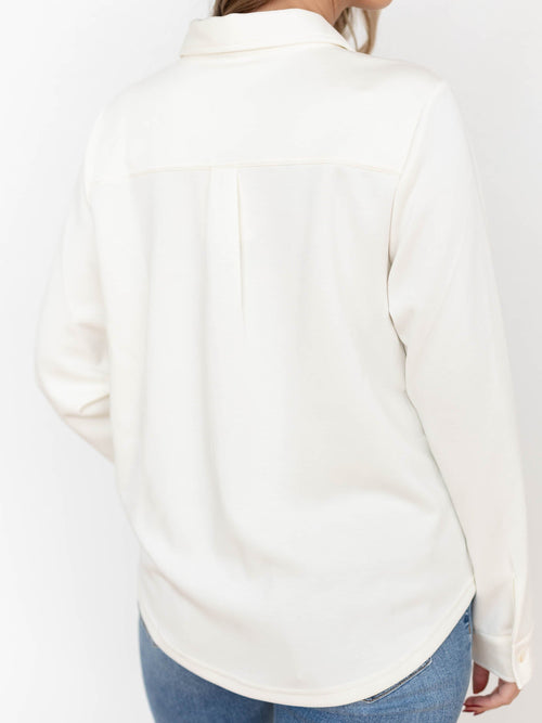 white super soft button down long sleeve