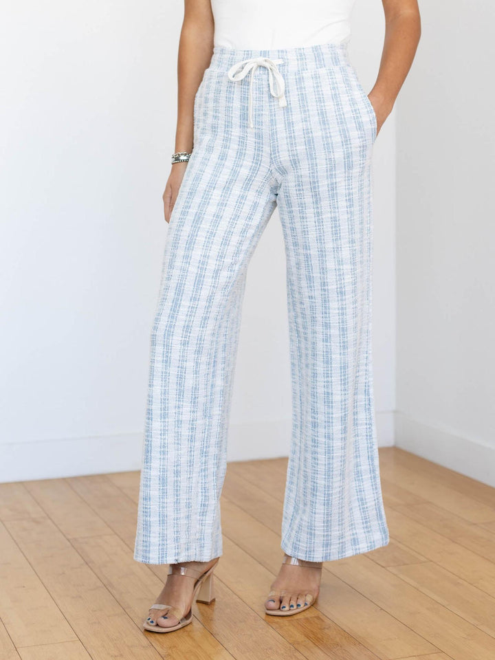 tweed-like texture pant