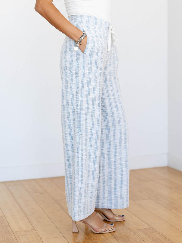 tweed-like texture pant