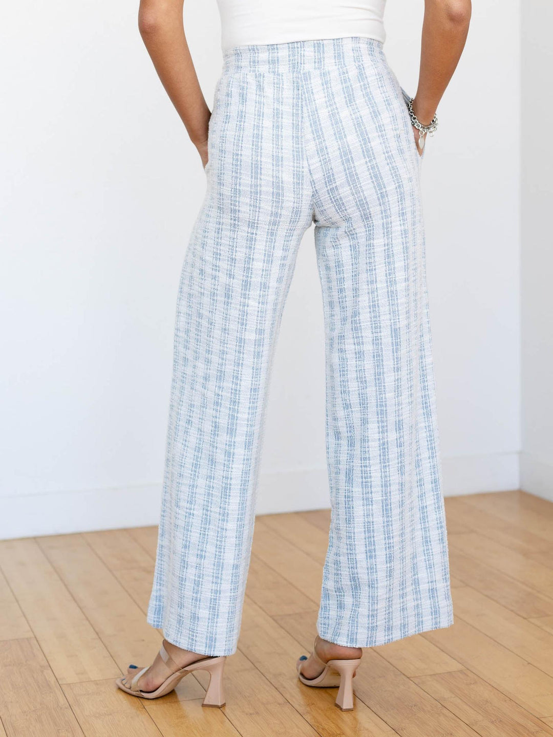 tweed-like texture pant