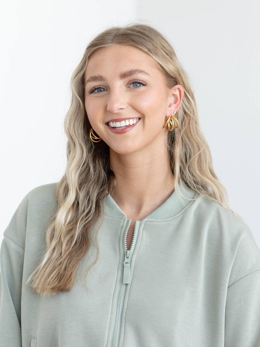 gold multi hoop earrings
