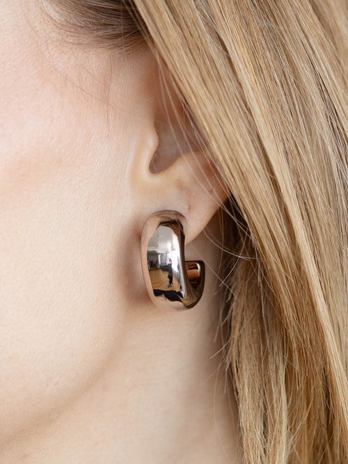 silver chunky earring