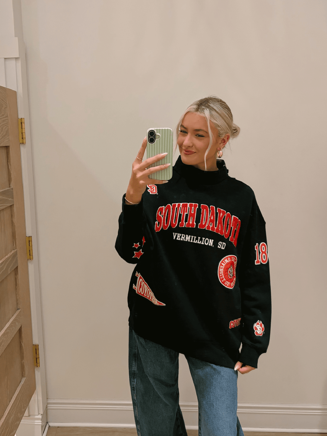 USD All Over Scatter Oversized Funnel Neck