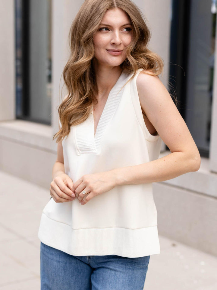 VARLEY Freida V Neck Tank
