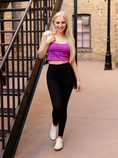 super soft purple racerback bralette