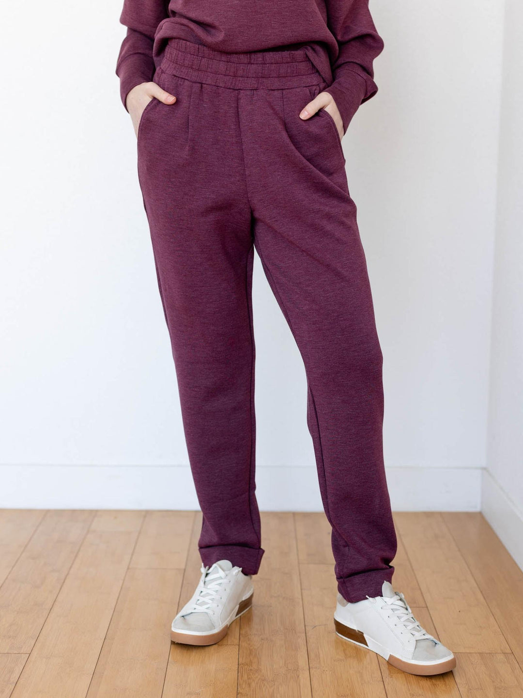 double soft purple joggers