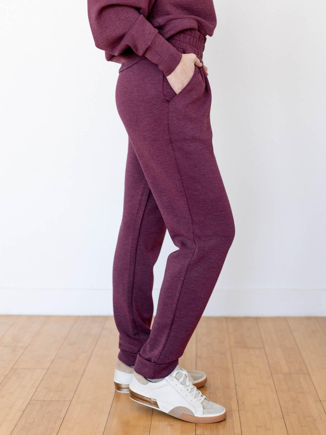 double soft purple joggers